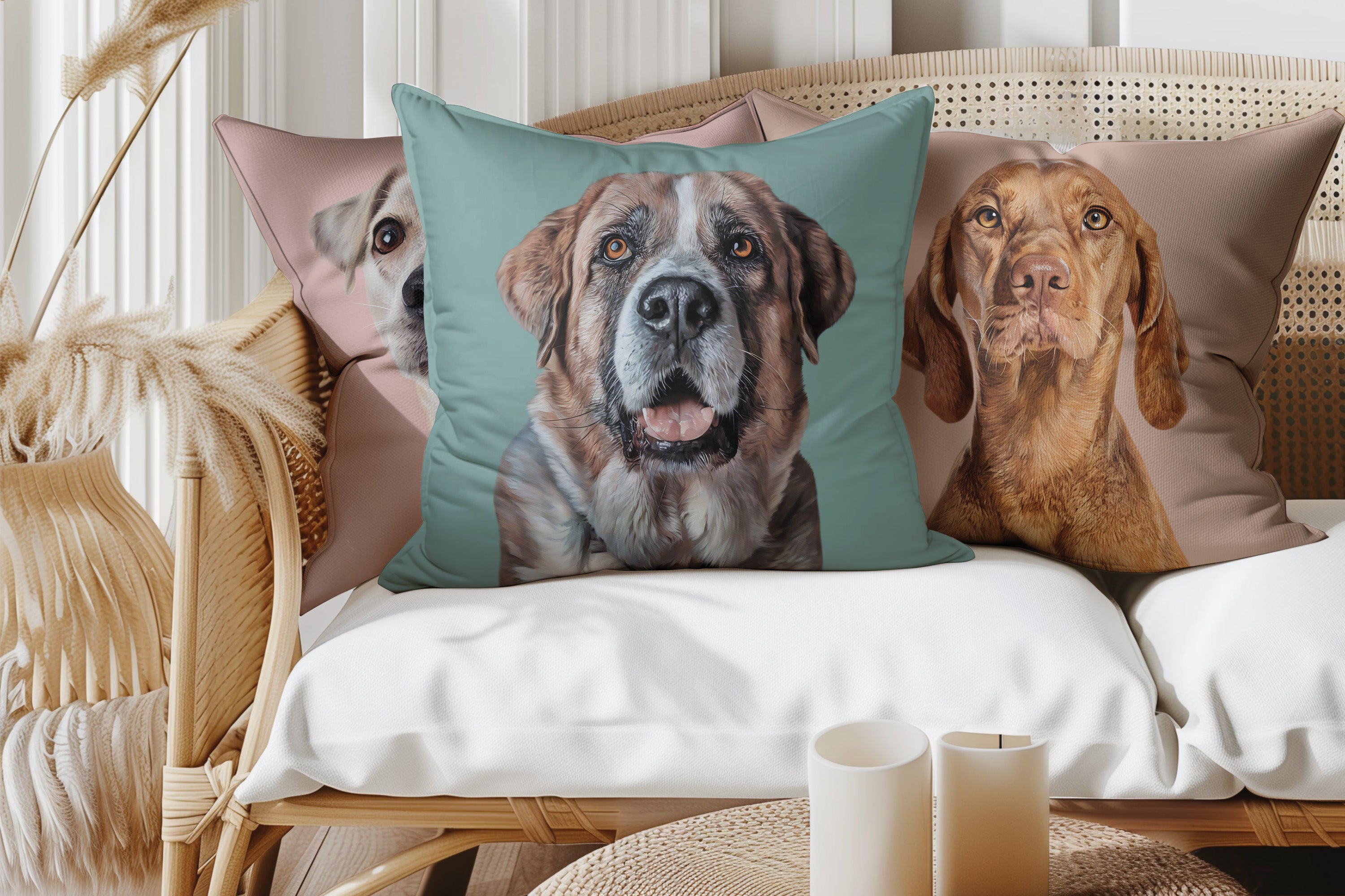 SUEDE CUSHION - Paint and Tail