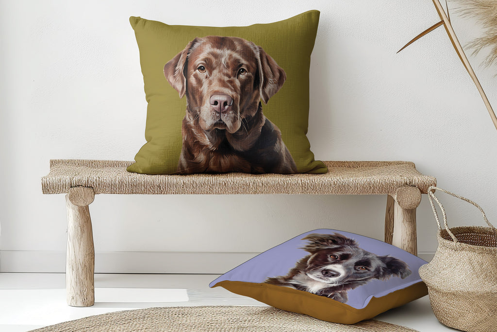 SUEDE CUSHION - Paint and Tail