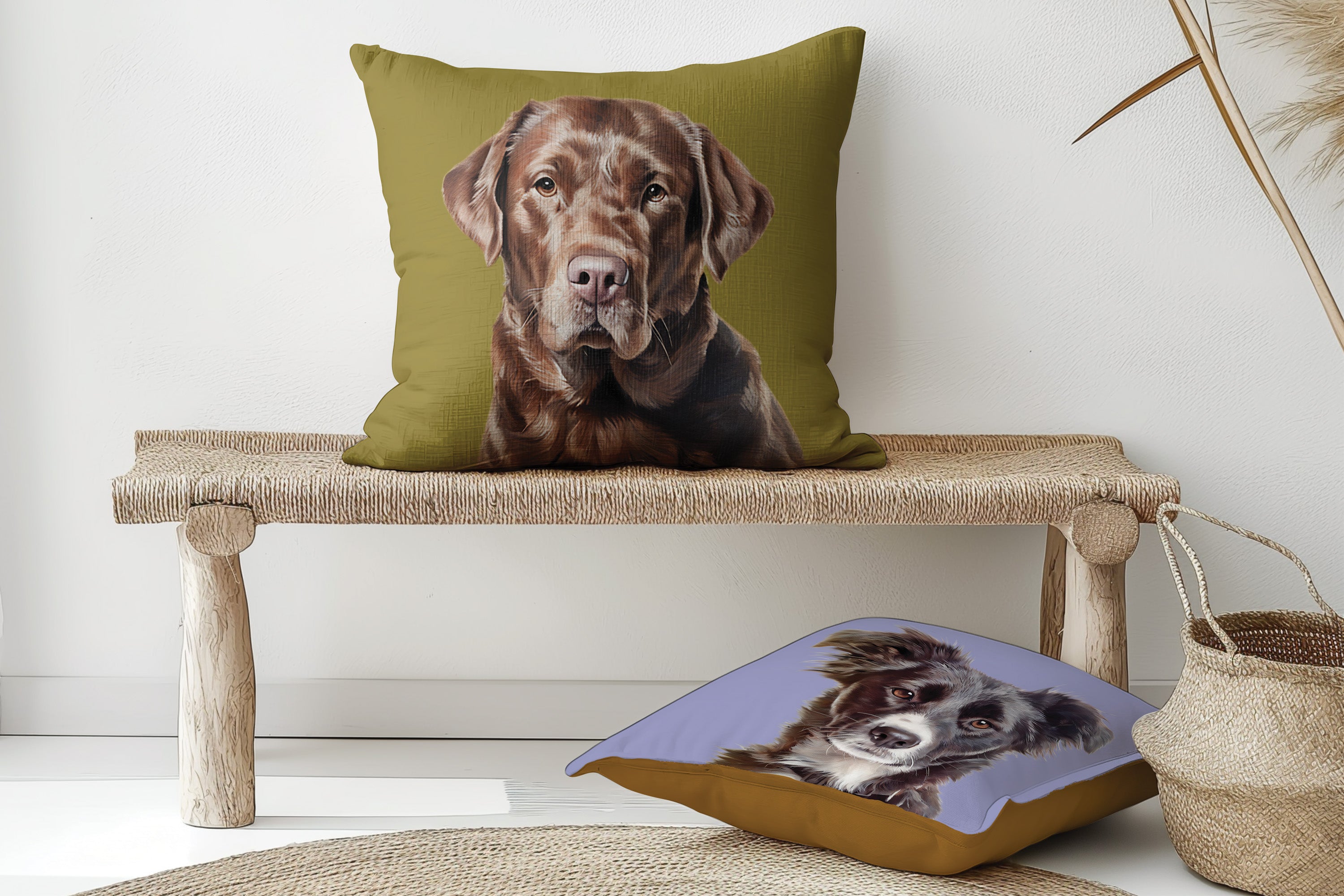 SUEDE CUSHION - Paint and Tail