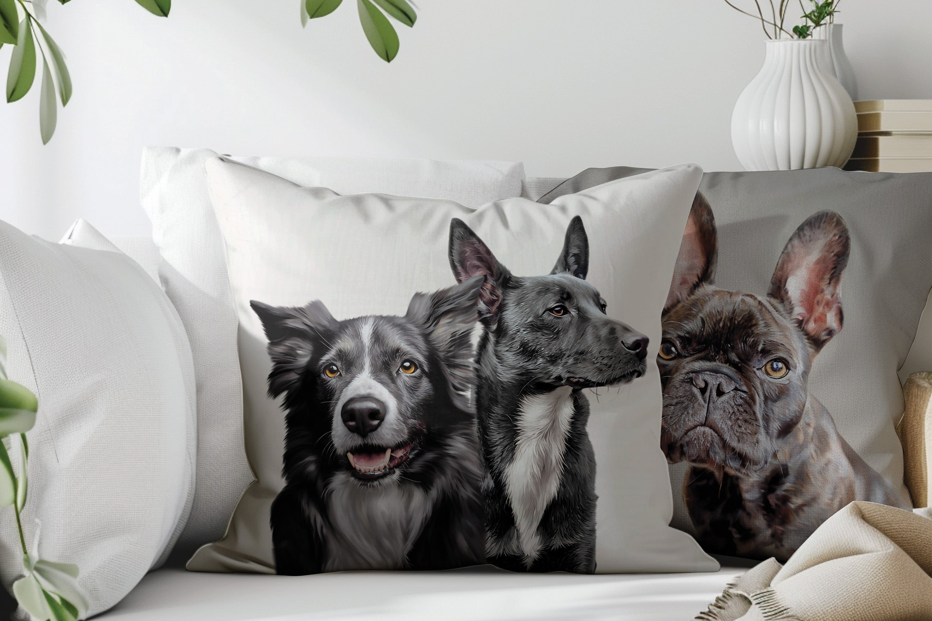 SUEDE CUSHION - Paint and Tail