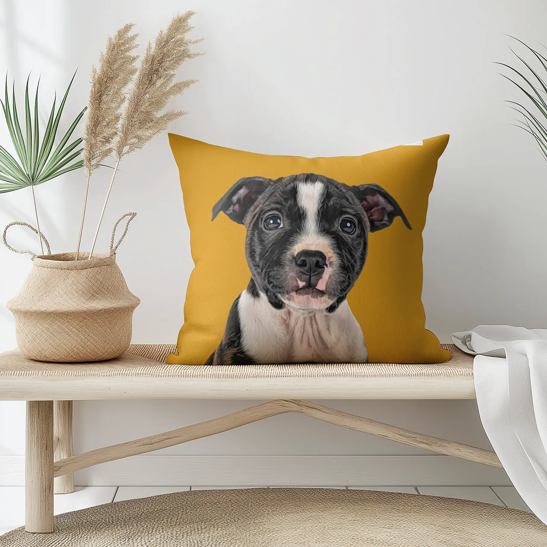 SUEDE CUSHION Paint and Tail