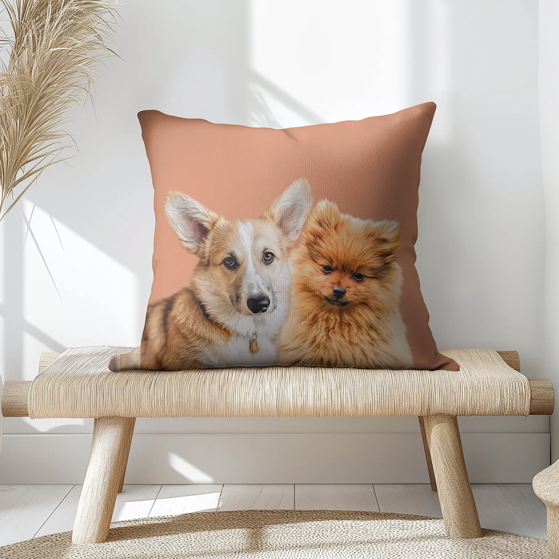 SUEDE CUSHION Paint and Tail